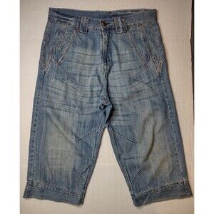 International Male Cropped Jean Short Men's 32 Actual 33 in JNCO Style Baggy Y2K